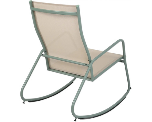 Schaukelstuhl mit Armlehnen und Stoffbezug