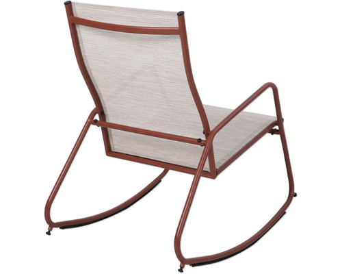 Schaukelstuhl mit Armlehnen und Metallrahmen