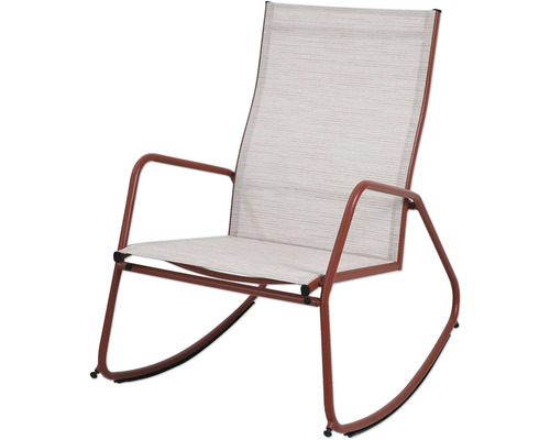 Schaukelstuhl mit Armlehnen und Textilbezug