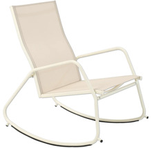 Garten-Schaukelstuhl Brody 68 x 91 x 97 cm Stahl beige