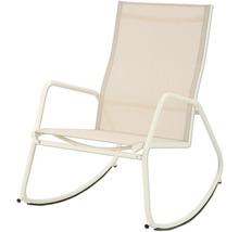 Garten-Schaukelstuhl Brody 68 x 91 x 97 cm Stahl beige