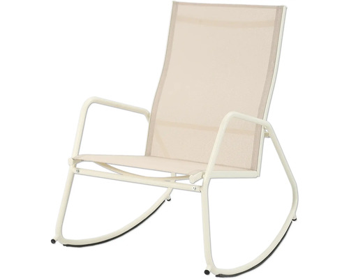 Garten-Schaukelstuhl Brody 68 x 91 x 97 cm Stahl beige