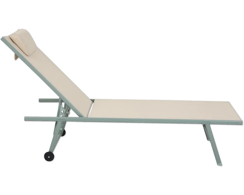 Liegestuhl mit verstellbarer Rückenlehne und Rädern