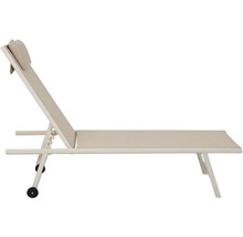 Strandliege mit Rollen und Kopfkissen