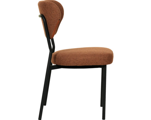 Stuhl mit Stoffbezug und Metallgestell