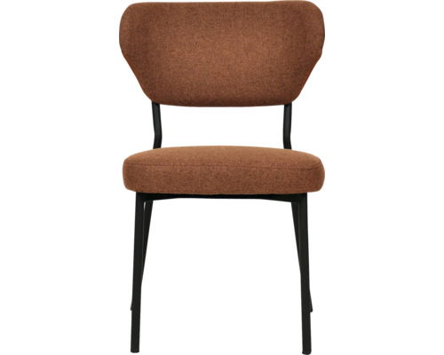 Stuhl mit Stoffbezug und Metallbeinen