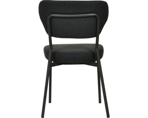 Stuhl mit Stoffbezug und Metallgestell