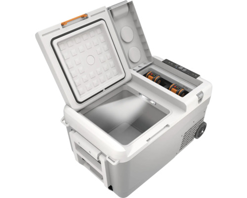 Offene tragbare Kühlbox mit digitaler Anzeige