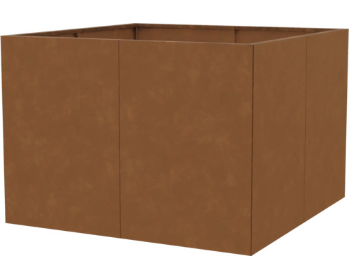 Quadratischer Pflanzkasten aus Metall für den Außenbereich