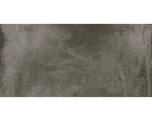 Graue Feinsteinzeugfliese mit Betonoptik.