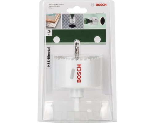 Bosch Lochsäge, 76 Millimeter, Bimetall HSS, in Verpackung