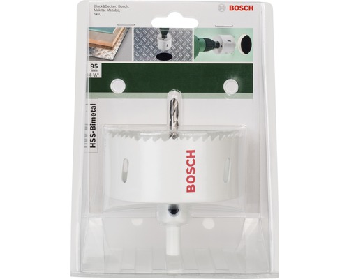 Bosch Lochsäge, 95 Millimeter Durchmesser, Bimetall HSS, im Blister