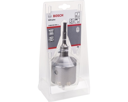 Bosch Logo SDS-plus Bohrkrone mit 68 mm Durchmesser in Verpackung