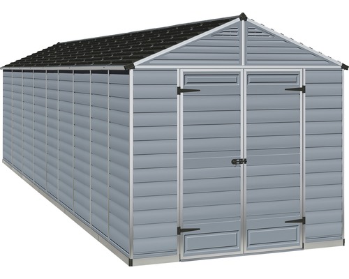 Geräumiger Geräteschuppen mit Doppeltür zur Aufbewahrung von Gartengeräten