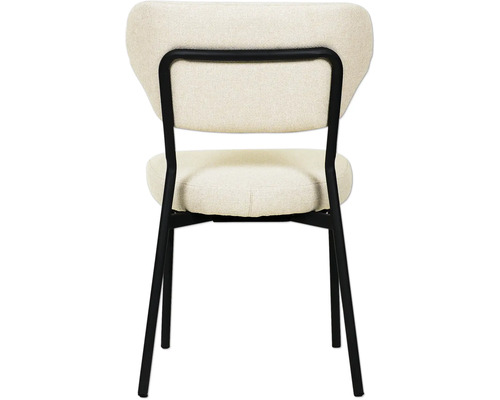 Stuhl mit Stoffbezug und Metallgestell