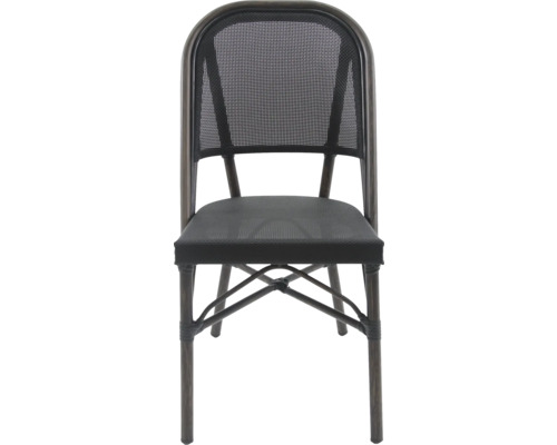 Stuhl mit Sitzfläche und Rückenlehne aus Netzgewebe