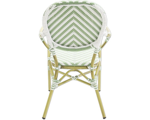 Bistro Stuhl mit Armlehne und Rattanmuster
