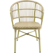 Rattan Stuhl mit geflochtener Sitzfläche