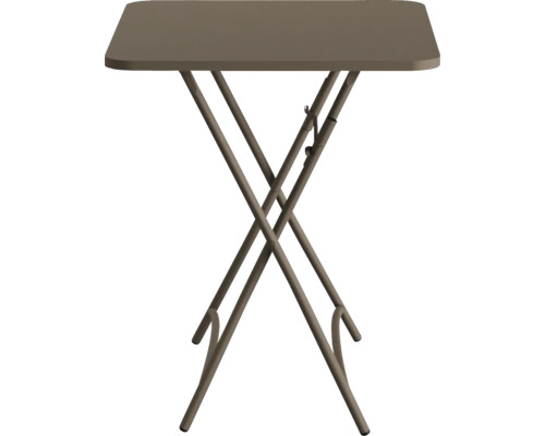 Klapptisch mit quadratischer Tischplatte und Metallgestell