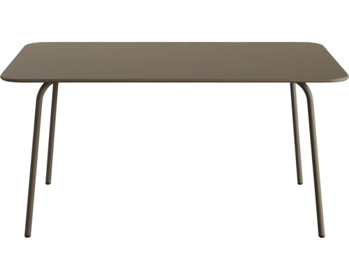 Rechteckiger Tisch mit Metallgestell