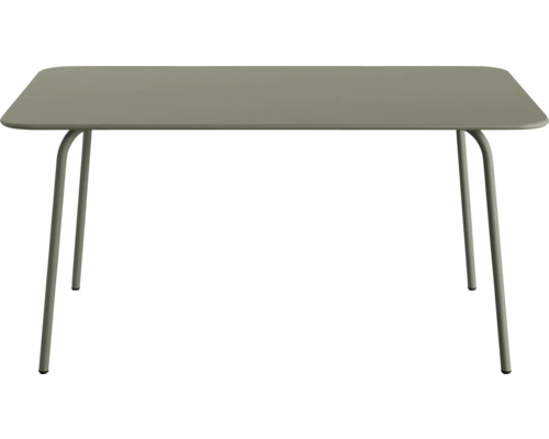 Rechteckiger Tisch mit Metallgestell
