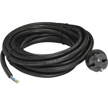Schwarzes Stromkabel mit Stecker