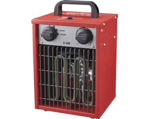Industrie Heizlufter Calienta 2000 Watt Elektroheizer mit Tragegriff, 2 Kilowatt Heizleistung