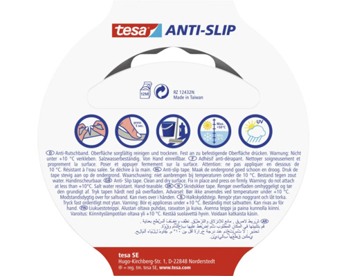 Tesa Antirutschband Informationen zur Anwendung und Eigenschaften