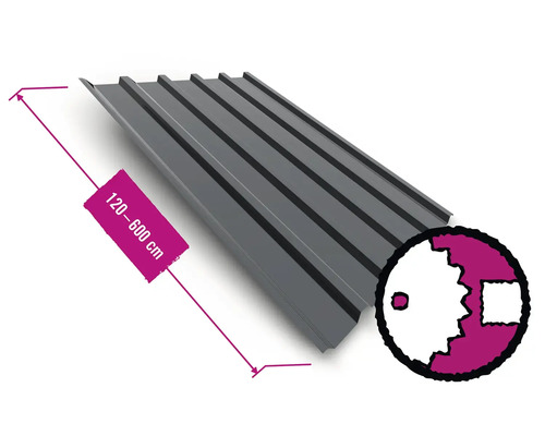 Trapezblech mit einer Länge von 120 bis 600 Zentimetern