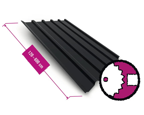 Trapezblech mit einer Länge von 120 bis 600 cm