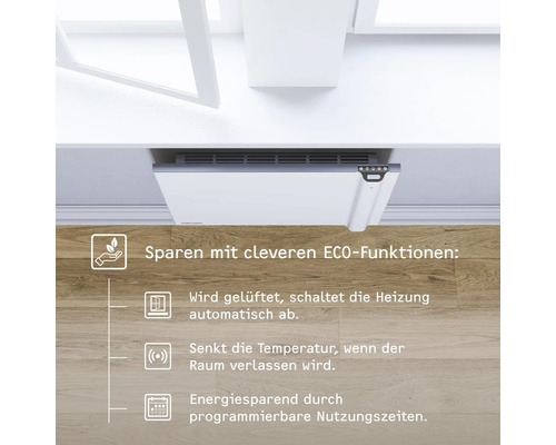 Energiesparender Heizkörper mit intelligenten ECO-Funktionen