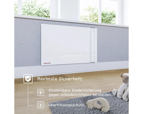 Wandkonvektor mit Kindersicherung und Überhitzungsschutz