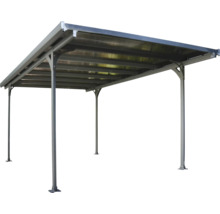Freistehendes Carport mit Metalldach und Stützpfosten