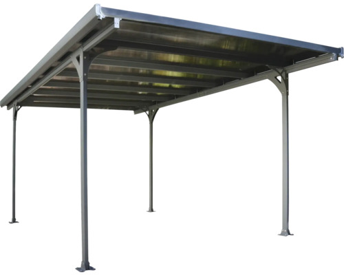 Freistehendes Carport mit Metalldach und Stützpfosten