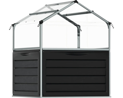 Gewächshaus mit Pflanztisch und Aufbewahrungsbox