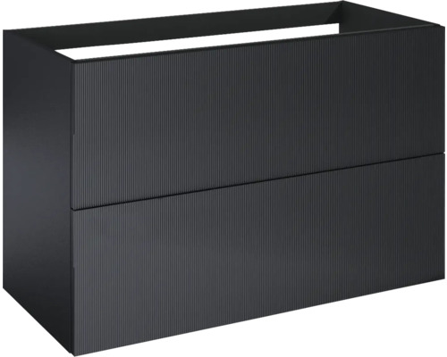 Jungborn Waschtischunterschrank NONUS BxHxT 1000 x 635 x 453 mm Frontfarbe schwarz matt