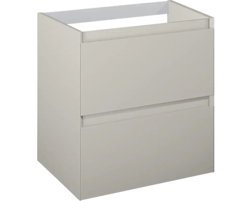 Jungborn Waschtischunterschrank DECEM BxHxT 600 x 635 x 458 mm Frontfarbe fume matt Waschbeckenunterschrank mit zwei Schubladen für das Badezimmer