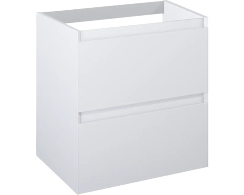 Jungborn Waschtischunterschrank DECEM BxHxT 600 x 635 x 458 mm Frontfarbe weiß matt Weißer Waschtischunterschrank mit zwei Schubladen