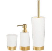 Badezimmer-Set mit Seifenspender, Becher und Toilettenbürste