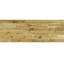 Holzparkett mit natürlicher Maserung und Astlöchern