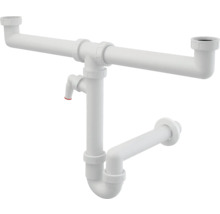 Weißer Siphon für Waschbecken