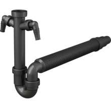 Siphon mit Geräteanschluss und flexiblem Ablaufrohr
