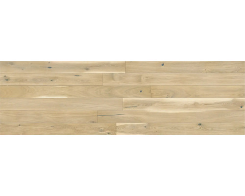 Handmuster zu Parkett Eiche 1-Stab Creme Various Landhausdiele gebürstet matt lackiert 2200 x 180 x 14 mm Holzboden aus hellem Holz