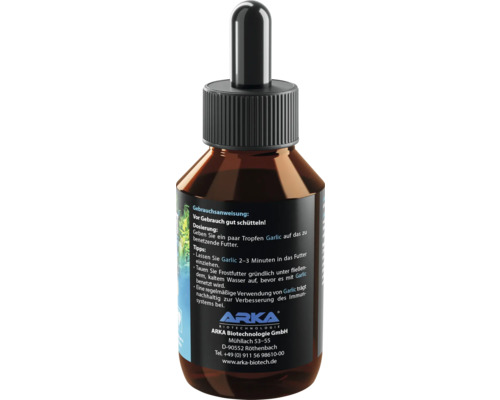 Arka Biotechnologie Garlic Knoblauch-Präparat für Zierfische in einer Tropfflasche