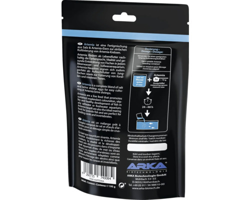 Arka Biotechnologie Artemia zur Aufzucht von Artemia-Krebsen