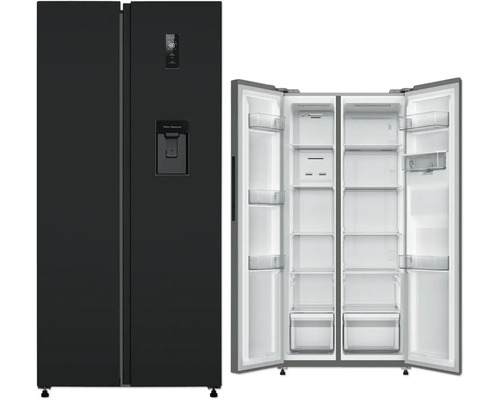 Side by Side Kühlschrank PKM SBS480NFWDBJ BxHxT 83 x 178,5 x 61 cm Kühlteil 276 l Gefrierteil 168 l schwarz