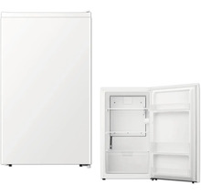 Kompakter Kühlschrank, Tür geschlossen und offen