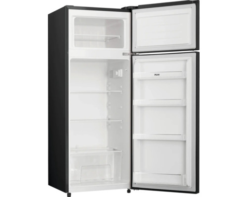 Geöffneter Kühlschrank mit Gefrierfach oben