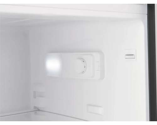 Innenraum eines Kühlschranks mit Temperaturregler