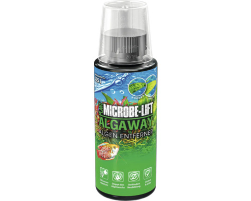 Algenmittel MICROBE-LIFT Algaway Algenentferner 118 ml für Süßwasser Microbe Lift Algaway Algenentferner für Süßwasseraquarien, Reichweite circa 335 Liter